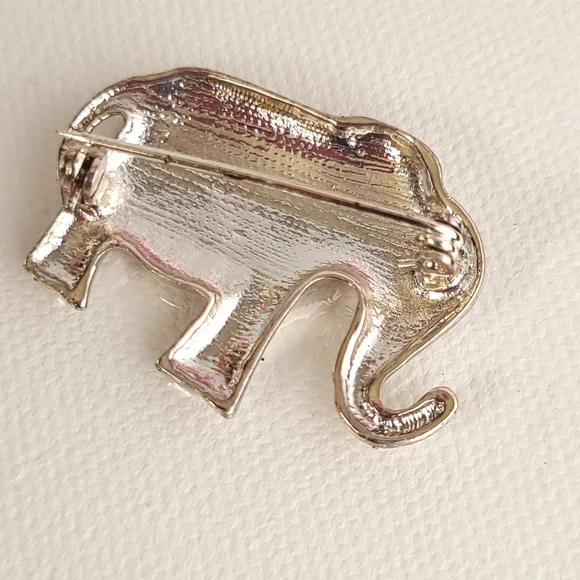 Rhinestone Covered Elephant Pin - Picture 5 of 8